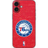 NBA Philadelphia 76ers Distressed iPhone 16 Plus Skin